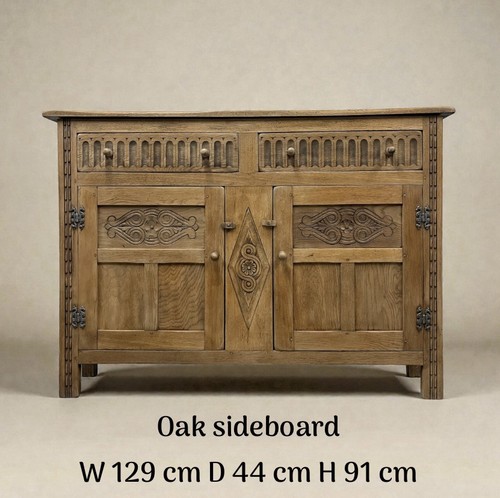 Oak sideboard stripped - oak, and
