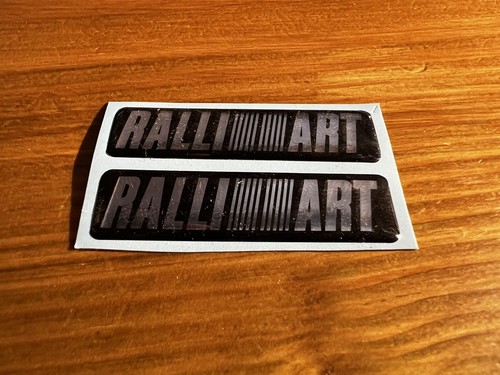 Ralliart domed resin chrome - domed, /