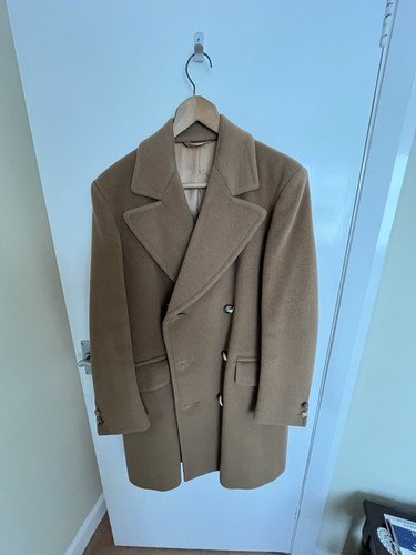 Men vintage wool overcoat - men’s,