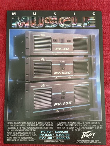 Peavey power amplifiers 1993 - peavey,