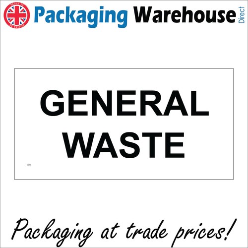 Sign general waste packaging - sign,