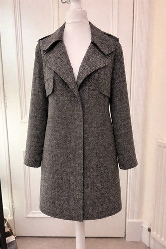 Grey tweed straight cut - tweed,