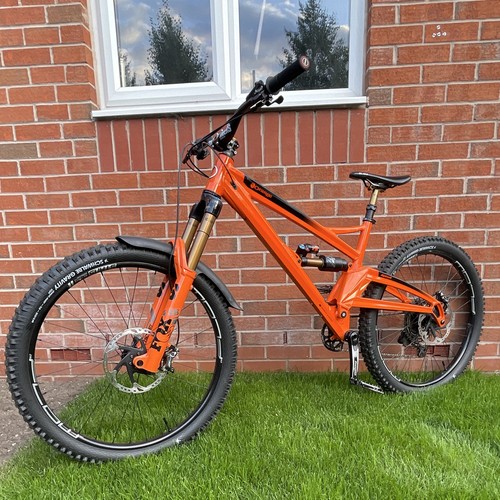 Orange full suspension mtb - full,