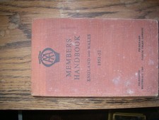RAC Members Handbook  1951-52  MG Austin - Vintage Car Free Post UK