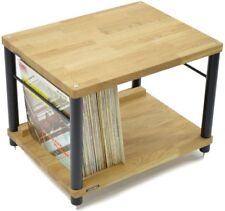 Apollo Storm 6 Oak 2 Shelf Vinyl Storage Unit - Record Turntable HiFi Table Wood