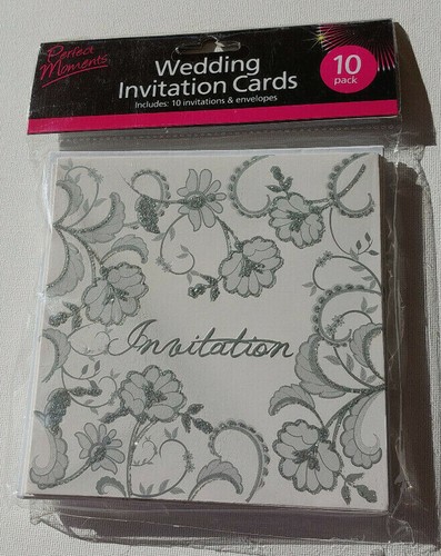 Wedding invitations white - 10,