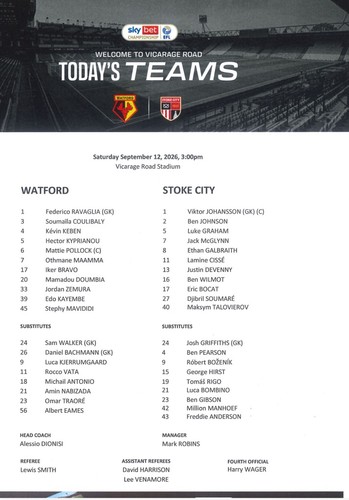 Watford stoke city fc - v,