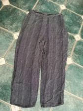 Alexon uk 18 trousers 100% viscose summer type side zip wide leg 28"