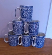 Spode Blue Room Collection 6 Mugs, Easter And Springtime Design