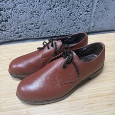 Goliath Brown Leather Steel Toe Cap Shoes Made in England UK 8 Vintage