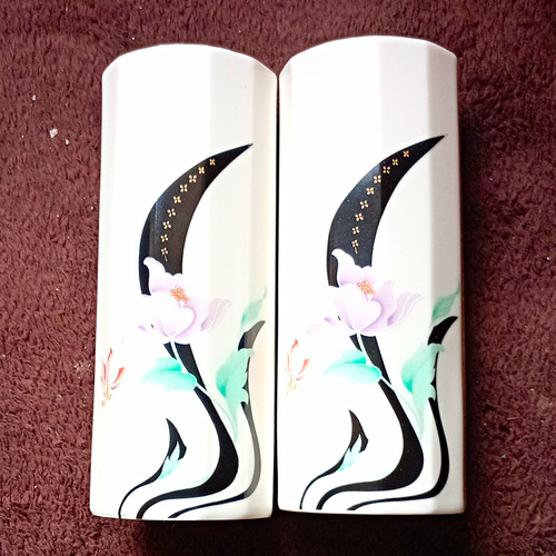 Handmade ceramic vase - ceramic, pair