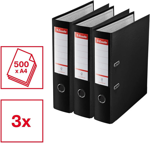 Lever arch files black - files, set
