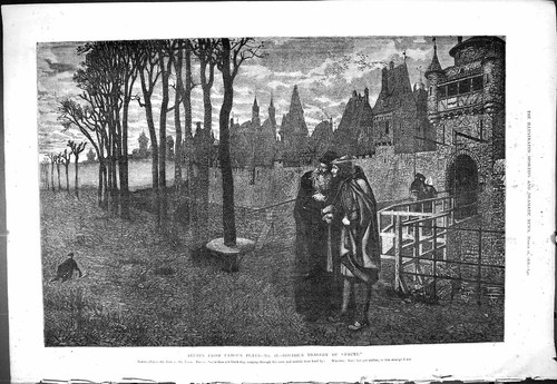 Old antique print 1878 scene - 1878,