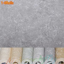 6*Embossed Shimmer Industrial Wallpaper Texture Grey Silver Metallic Plain Thick