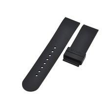 23x22mm Black Rubber Watch