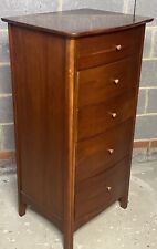 SUPERB  TALL WILLIS AND GAMBIA SERPENTINE WELLINGTON CHEST OF DRAWERS VERY CLEAN