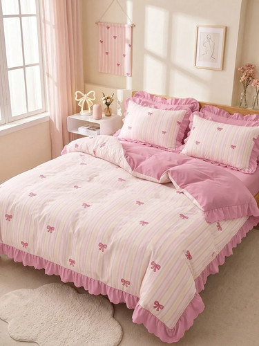 3pcs ruffle duvet cover - duvet, set
