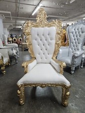 Throne Chair Hand Carved 71"