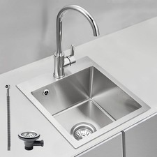 Stainless Steel Kitchen Sink Silver Rectangle 40x50cm B0CQLYJYCH X002211X6X