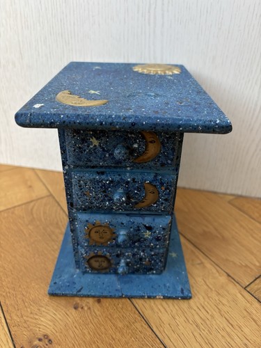 Blue wooden painted - blue, celestial