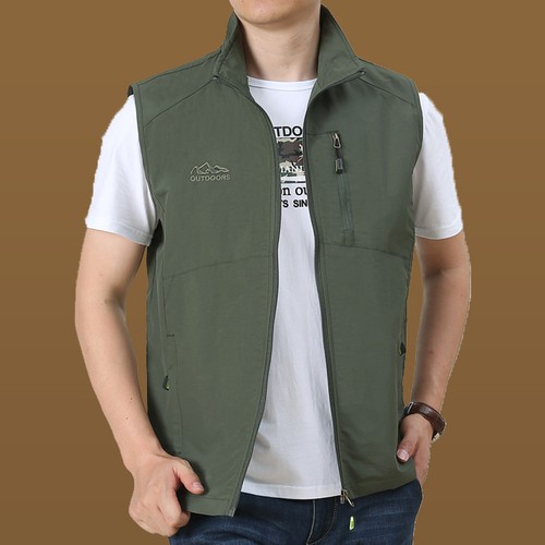 Men multi pocket gilet - multi,