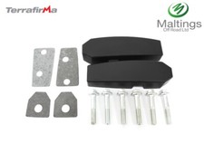 TERRAFIRMA WINDSCREEN BRACKET SET BILLET ALUMINIUM GA1142B BLACK FITS DEFENDER 