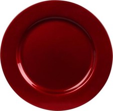 Plate Red 33cm Set of 4