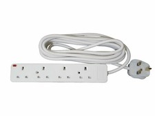 4 Way Gang Socket 13 Amp 2m 3m