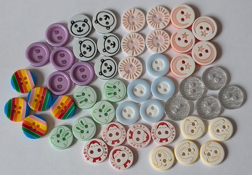 Buttons 10 different - 50, in