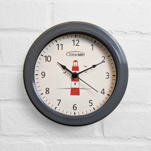 Red lighthouse wall clock - clock, –