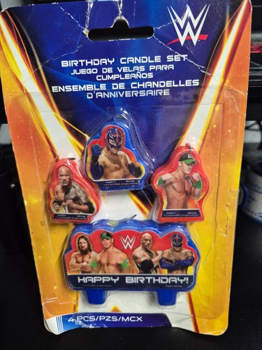 Wwe birthday candle set - candle, 4