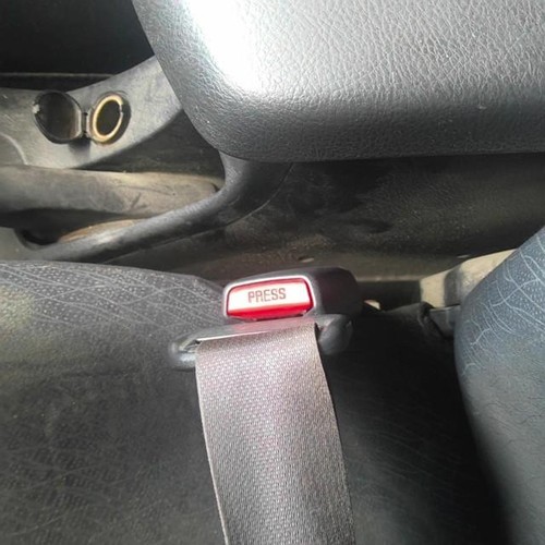 Used front left seat belt - left,