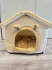 Pet Cat / Dog Beds Igloo Fleece Large Bed Pyramid Cozy Washable Warm House Cave