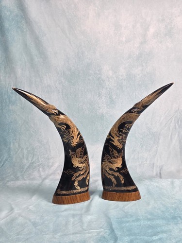 Vintage carved water buffalo - water,