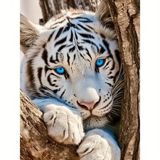 5D Tiger Diamond Art Embroidery Painting Decor Kits DIY Gifts 30x40 - 4 Versions