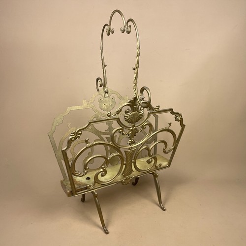 Brass magazine rack vintage - rack,