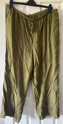 Worn once khaki green linen - once,