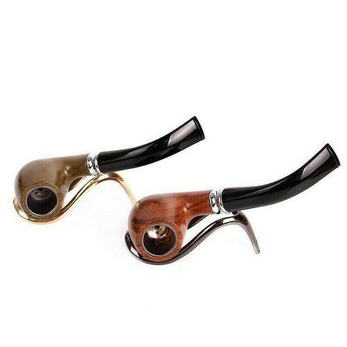 Wood grain resin smoking pipe - smoking,