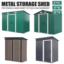 Metal Garden Shed 6 X 4, 8 X 4, 8 X 6, 10 X 8 Garden Storage WITH FREE BASE New