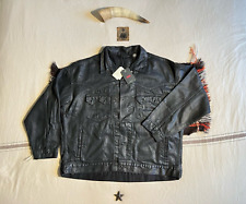 Levi's Waxed Western Trucker Jacket L-XL New Tags BNWT Leather Effect Rare 56"
