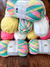 Job lot bundle of Baby DK Knitting yarns  co-ordinating  colours    10 x 100g