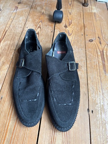 Mens black suede - suede, 9