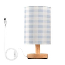 Blue Gingham Table Lamp for