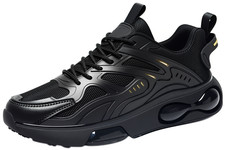 New Mens Black Shoes Air Light Running Trainers Sneaker Sports Work Gym Boots UK