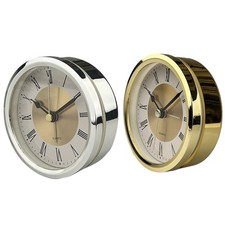 89mm Elegant Quartz Clock Insert with Gold Silver Arabic Numerals for Crafts