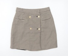 Next Women's Multicoloured Houndstooth Skirt Size 10