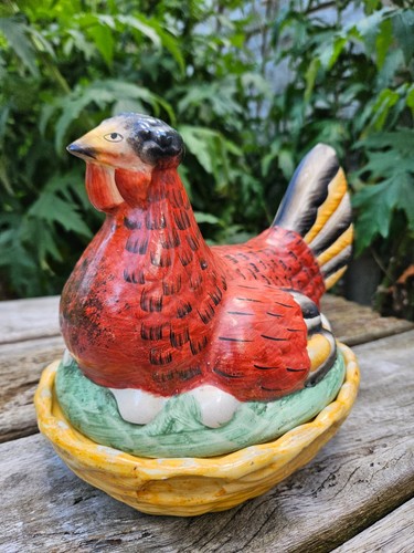 Antique staffordshire hen - antique,