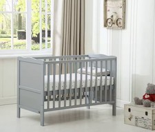 mcc direct Wooden Baby Cot Bed "Orlando" & Water repellent Mattress