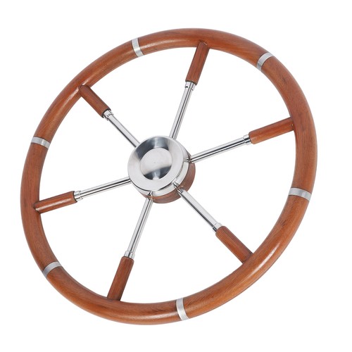 Wood boat steering wheel - wood,