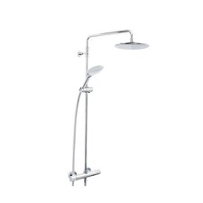 Bristan Thermostatic Shower Mixer Exposed Chrome Single Spray Pattern Twin Head